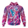 NFL Houston Texans Breast Cancer Zip Up Hoodie