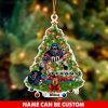 NFL Houston Texans Custom Name Mascot Christmas Tree Shaped Ornament