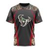 NFL Houston Texans Custom Name Number Camo Hunting T-Shirt
