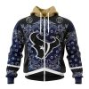 NFL Houston Texans Custom Name Number Classic Style Zip Up Hoodie