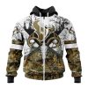 NFL Houston Texans Custom Name Number Deer Skull And Forest Zip Up Hoodie