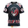 NFL Houston Texans Custom Name Number Grateful Dead T-Shirt
