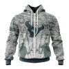 NFL Houston Texans Custom Name Number Honor US Air Force Veterans Zip Up Hoodie