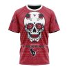 NFL Houston Texans Custom Name Number Kits For Dia De Muertos T-Shirt