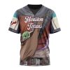 NFL Houston Texans Custom Name Number Mandalorian And Baby Yoda T-Shirt