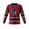 NFL Houston Texans Custom Name Number Native With Samoa Culture Sweatshirt