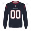 NFL Houston Texans Custom Name Number Navy Home Jersey Sweatshirt