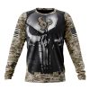 NFL Houston Texans Custom Name Number Skull Camo Veteran Kits Sweatshirt