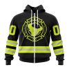 NFL Houston Texans Custom Name Number Special FireFighter Uniform Zip Up Hoodie