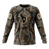 NFL Houston Texans Custom Name Number Special Hunting Camo Sweatshirt