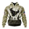 NFL Houston Texans Custom Name Number Veterans And Families Pullover Hoodie