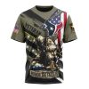 NFL Houston Texans Custom Name Number Veterans Kneeling Soldier T-Shirt