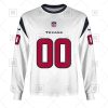 NFL Houston Texans Custom Name Number White Road Jersey Sweatshirt