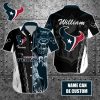 NFL Houston Texans Custom Name Special Half Tone Mascot Hawaiian Shirt