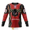 NFL Houston Texans Custom Name Spider Man Sweatshirt