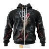 NFL Houston Texans Halloween Horror Skull Zip Up Hoodie