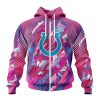 NFL Indianapolis Colts Breast Cancer Zip Up Hoodie