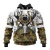 NFL Indianapolis Colts Custom Name Number Deer Skull And Forest Pullover Hoodie