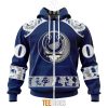 NFL Indianapolis Colts Custom Name Number Grateful Dead Zip Up Hoodie