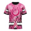 NFL Indianapolis Colts Custom Name Number Pink Breast Cancer T-Shirt