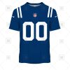 NFL Indianapolis Colts Custom Name Number Royal Home Jersey T-Shirt