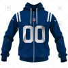 NFL Indianapolis Colts Custom Name Number Royal Home Jersey Zip Up Hoodie