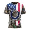 NFL Indianapolis Colts Custom Name Number USA Flag Camo Realtree T-Shirt