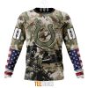 NFL Indianapolis Colts Custom Name Number Veteran Salute To Service Sweatshirt