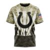 NFL Indianapolis Colts Custom Name Number Veterans And Families T-Shirt