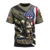 NFL Indianapolis Colts Custom Name Number Veterans Kneeling Soldier T-Shirt