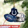 NFL Indianapolis Colts Custom Name Rugby Ball Helmet Custom Shaped Ornament