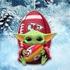 NFL Kansas City Chiefs Baby Yoda Custom Shaped Ornament