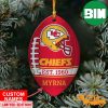 NFL Kansas City Chiefs Custom Name EST 1960 Custom Shaped Ornament