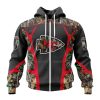 NFL Kansas City Chiefs Custom Name Number Camo Hunting Zip Up Hoodie