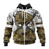 NFL Kansas City Chiefs Custom Name Number Deer Skull And Forest Zip Up Hoodie
