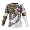 NFL Kansas City Chiefs Custom Name Number Fishing With Flag Of USA Sweatshirt