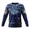 NFL Kansas City Chiefs Custom Name Number Honor US Navy Veterans Sweatshirt