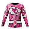 NFL Kansas City Chiefs Custom Name Number Pink Breast Cancer Sweatshirt