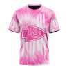 NFL Kansas City Chiefs Custom Name Number Pink Tie-Dye T-Shirt
