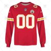 NFL Kansas City Chiefs Custom Name Number Red Home Jersey Sweatshirt