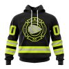 NFL Kansas City Chiefs Custom Name Number Special FireFighter Uniform Pullover Hoodie