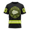 NFL Kansas City Chiefs Custom Name Number Special FireFighter Uniform T-Shirt
