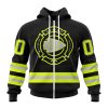 NFL Kansas City Chiefs Custom Name Number Special FireFighter Uniform Zip Up Hoodie