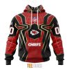 NFL Kansas City Chiefs Custom Name Number Spider Man Pullover Hoodie