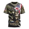 NFL Kansas City Chiefs Custom Name Number Veterans Kneeling Soldier T-Shirt