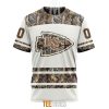 NFL Kansas City Chiefs Custom Name Number White Camo Hunting T-Shirt