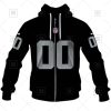 NFL Las Vegas Raiders Custom Name Number Black Home Jersey Zip Up Hoodie