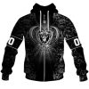 NFL Las Vegas Raiders Custom Name Number Rose Dragon Zip Up Hoodie