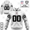 NFL Las Vegas Raiders Custom Name Number White Road Jersey Pullover Hoodie