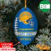 NFL Los Angeles Chargers Custom Name EST 1960 Custom Shaped Ornament